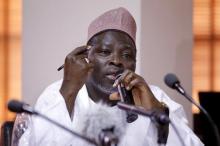 Bello Rabiu, head of corporate planning at Nigerian state oil firm NNPC, speaks during a news conference in Abuja, Nigeria December 18, 2015. REUTERS/Afolabi Sotunde