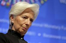 IMF Managing Director Christine Lagarde speaks about strengthening global tax policy at the 2016 IMF World Bank Spring Meeting in Washington, April 17, 2016. PHOTO BY REUTERS/Joshua Roberts
