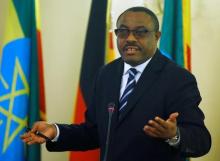 Ethiopian Prime Minister Hailemariam Desalegn gestures during a news conference in Addis Ababa, Ethiopia, October 11, 2016. PHOTO BY REUTERS/Tiksa Negeri