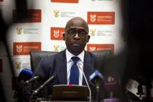 South Africa's Finance Minister Malusi Gigaba addresses a news conference in Pretoria, South Africa, April 4, 2017. PHOTO BY REUTERS/James Oatway