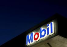 The logo of Exxon Mobil is seen in Encinitas, California April 4, 2016. PHOTO BY REUTERS/Mike Blake