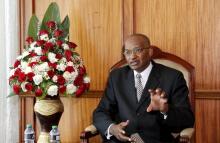Kenya's Central Bank Governor Patrick Njoroge speaks during an interview with Reuters in his office in the capital Nairobi, December 8, 2015. PHOTO BY REUTERS/Thomas Mukoya