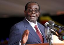 Zimbabwe's President Robert Mugabe addresses supporters gathered to celebrate his 92nd birthday in Masvingo, February 27, 2016. PHOTO BY REUTERS/Philimon Bulawayo