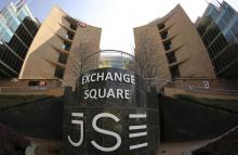 A general view of the Johannesburg Stock Exchange building in Sandton, August 13, 2014. PHOTO BY REUTERS/Siphiwe Sibeko