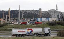 A Total oil refinery at La Mede near Marseille in a file photo. PHOTO BY REUTERS/Jean-Paul Pelissier