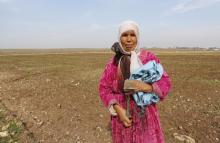 A farmer stands in a dry field in the Bouskoura village, outside Casablanca, Morocco February 3, 2016. PHOTO BY REUTERS/Youssef Boudlal