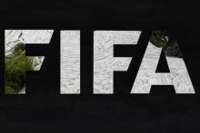 A logo of the International Federation of Football Association (FIFA) is pictured at the Home of FIFA in Zurich