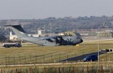 A Turkish Air Force A400M tactical transport aircraft is parked at Incirlik airbase in the southern city of Adana, Turkey, July 24, 2015. PHOTO BY REUTERS/Murad Sezer