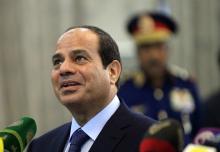 Egypt's President Abdel Fattah al-Sisi speaks during a joint news conference with Sudan's President Omar al-Bashir (not seen) in Khartoum