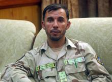 Gen. Abdul Razeq, who was killed in today's attack, is seen at his office in Kandahar province, Afghanistan, August 4, 2016. PHOTO BY REUTERS/Stringer