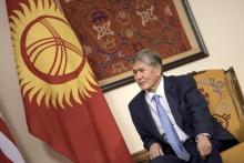 Kyrgyz President Almazbek Atambayev waits for a meeting with U.S. Secretary of State John Kerry at the Ala Archa compound in Bishkek, October 31, 2015. PHOTO BY REUTERS/Brendan Smialowski