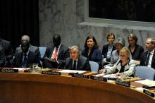 UN Secretary General Antonio Guterres delivers remarks during the Security Council meeting at the United Nations in New York City, U.S., January 10, 2017. PHOTO BY REUTERS/Stephanie Keith