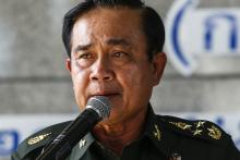 Thai Army chief General Prayuth Chan-ocha speaks during a news conference at The Army Club after the army declared martial law nationwide to restore order, in Bangkok