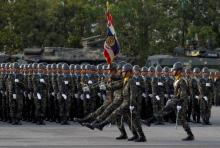 Members of the Thai army take part in Thailand's National Armed Forces Day at the Thai Army 11th Infantry Regiment in Bangkok, Thailand, January 18, 2016. PHOTO BY REUTERS/Chaiwat Subprasom