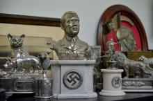 A bust of dictator Adolf Hitler, among other Nazi artifacts seized in the house of an art collector, is on display in Buenos Aires, in this undated handout released on June 20, 2017. PHOTO BY REUTERS/Courtesy of the Argentine Ministry of Security