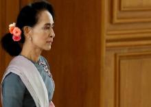 National League for Democracy (NLD) party leader Aung San Suu Kyi arrives for Myanmar's first parliament meeting after the November 8 general elections, at the Lower House of Parliament in Naypyidaw, November 16, 2015. PHOTO BY REUTERS/Soe Zeya Tun