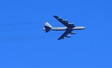 U.S. Air Force B-52 bomber flies during the annual recurring multinational, maritime-focused NATO exercise BALTOPS 2017 near Ventspils, Latvia, June 6, 2017. PHOTO BY REUTERS/Ints Kalnins