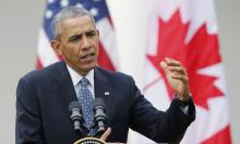 U.S. President Barack Obama addresses a joint news conference with Canadian Prime Minister Justin Trudeau in the White House Rose Garden in Washington, March 10, 2016. PHOTO BY REUTERS/Jonathan Ernst