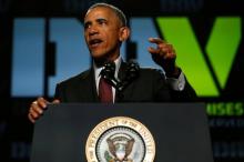 U.S. President Barack Obama delivers remarks to the annual national convention of Disabled American Veterans in Atlanta, Georgia, U.S., August 1, 2016. PHOTO BY REUTERS/Jonathan Ernst