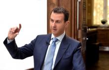 Syria's President Bashar al-Assad speaks during an interview with Croatian newspaper Vecernji List in Damascus, Syria, in this handout picture provided by SANA on April 6, 2017. PHOTO BY REUTERS/SANA