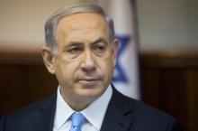 Israeli's Prime Minister Benjamin Netanyahu attends the weekly cabinet meeting in his office in Jerusalem, February 8, 2015. PHOTO BY REUTERS/Sebastian Scheiner