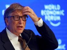 Billionaire philanthropist Bill Gates attends the World Economic Forum (WEF) annual meeting in Davos, Switzerland, January 19, 2017. PHOTO BY REUTERS/Ruben Sprich