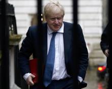 Britain's Foreign Secretary Boris Johnson arrives for a cabinet meeting in Downing Street, London, January 31, 2017. PHOTO BY REUTERS/Peter Nicholls