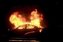 A vehicle burns after an explosion in Ankara, Turkey, March 13, 2016. PHOTO BY REUTERS/Mehmet Ozer