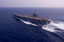 The aircraft carrier USS Harry S. Truman performs a full power run during sea trials in the Atlantic Ocean in this July 8, 2012. PHOTO BY REUTERS/U.S. Navy
