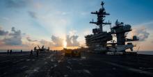 The aircraft carrier USS Carl Vinson (CVN 70) transits the South China Sea, April 8, 2017. PHOTO BY REUTERS/ U.S. Navy photo by Mass Communication Specialist 3rd Class Matt Brown