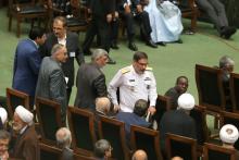 Ali Shamkhani, Secretary of Supreme National Security Council of Iran, attends the swearing-in ceremony for Iranian president Hassan Rouhani for a further term, at the parliament in Tehran, Iran, August 5, 2017. PHOTO BY RUTERS/Nazanin Tabatabaee Yazdi/TIMA