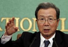 Cheng Yonghua, Chinese Ambassador to Japan, speaks during a news conference at Japan National Press Club in Tokyo, July 23, 2015. PHOTO BY REUTERS/Issei Kato
