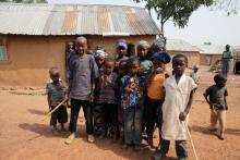 Some of the children displaced by fighting in southern Kaduna stand in front of their house in Kaduna, Nigeria, January 9, 2017. PHOTO BY REUTERS/Afolabi Sotunde