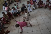 Boys and girls receive Capoeira classes in the Heal Africa Hospita, central Goma, DRC.\Led by the governments of Brazil and Canada, UNICEF and AMADE-Mondiale, the initiative "Capoeira for Peace" addresses self-confidence and self-esteem among conflict-affected children and their families. PHOTO BY REUTERS