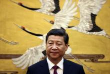 China's President Xi Jinping attends a signing ceremony with Jordan's King Abdullah at the Great Hall of People in Beijing
