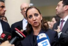 Claudia Ruiz Massieu, Mexico's Minister of Foreign Affairs, speaks to the media inside Dar Al Fouad Hospital, where injured tourists who were mistakenly targeted in a military operation "chasing terrorist elements" are recovering, in Cairo, Egypt, September 16, 2015. PHOTO BY REUTERS/Asmaa Waguih