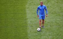 Morocco coach Herve Renard during training. PHOTO BY REUTERS/Michael Dalder