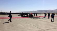 Iraqi President Fuad Masum receives the body of former Iraqi president Jalal Talabani at Sulaimaniya Airport, Iraq, October 6, 2017. PHOTO BY REUTERS/Ako Rasheed