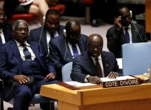 Ivory Coast's Foreign Affairs Minister Marcel Amon Tanoh speaks during a meeting of the United Nations Security Council at the U.N. headquarters in New York, U.S., June 2, 2017. PHOTO BY REUTERS/Mike Segar