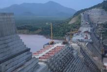 Ethiopia's Grand Renaissance Dam is seen as it undergoes construction work on the river Nile in Guba Woreda, Benishangul Gumuz Region, Ethiopia, September 26, 2019. PHOTO BY REUTERS/Tiksa Negeri