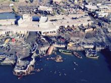 An aerial view of the coastline of Coquimbo city in the north of Santiago is seen after an earthquake hit areas of central Chile, September 17, 2015. PHOTO BY REUTERS/Chilean Air Force