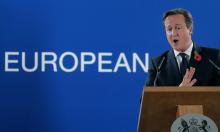 Britain's Prime Minister David Cameron attends a news conference after an EU summit in Brussels, October 24, 2014. PHOTO BY REUTERS/Christian Hartmann