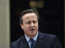 Britain's Prime Minister David Cameron speaks outside 10 Downing Street in London, Britain, February 20, 2016. PHOTO BY REUTERS/Toby Melville