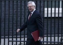Britain's Secretary of State for Departing the EU David Davis arrives for a cabinet meeting in Downing Street, London, January 17, 2017. PHOTO BY REUTERS/Neil Hall