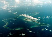 Diego Garcia, the largest island in the Chagos archipelago and site of a major United States military base in the middle of the Indian Ocean leased from Britain in 1966. PHOTO BY REUTERS