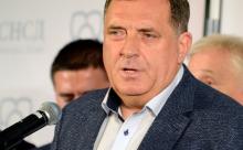 Milorad Dodik, of the Alliance of Independent Social Democrats, SNSD attends a news conference where he declared himself the winner of the Serb seat of the Tri-partite Bosnian Presidency in Banja Luka, Bosnia and Herzegovina, October 7, 2018. PHOTO BY REUTERS/Ranko Cukovic