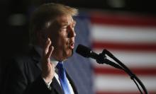 U.S. President Donald Trump announces his strategy for the war in Afghanistan during an address to the nation from Fort Myer, Virginia, U.S., August 21, 2017. PHOTO BY REUTERS/Joshua Roberts