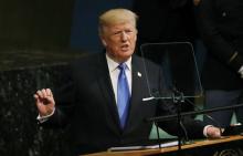 U.S. President Donald Trump addresses the 72nd United Nations General Assembly at U.N. headquarters in New York, U.S., September 19, 2017. PHOTO BY REUTERS/Shannon Stapleton