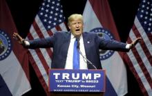 U.S. Republican presidential candidate Donald Trump speaks during a campaign rally at the downtown Midland Theater in Kansas City, Missouri, March 12, 2016. PHOTO BY REUTERS/Dave Kaup