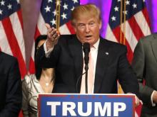 Republican U.S. presidential candidate Donald Trump speaks about the results of the Florida, Ohio, North Carolina, Illinois and Missouri primary elections during a news conference held at his Mar-A-Lago Club, in Palm Beach, Florida, March 15, 2016. PHOTO BY REUTERS/Joe Skipper